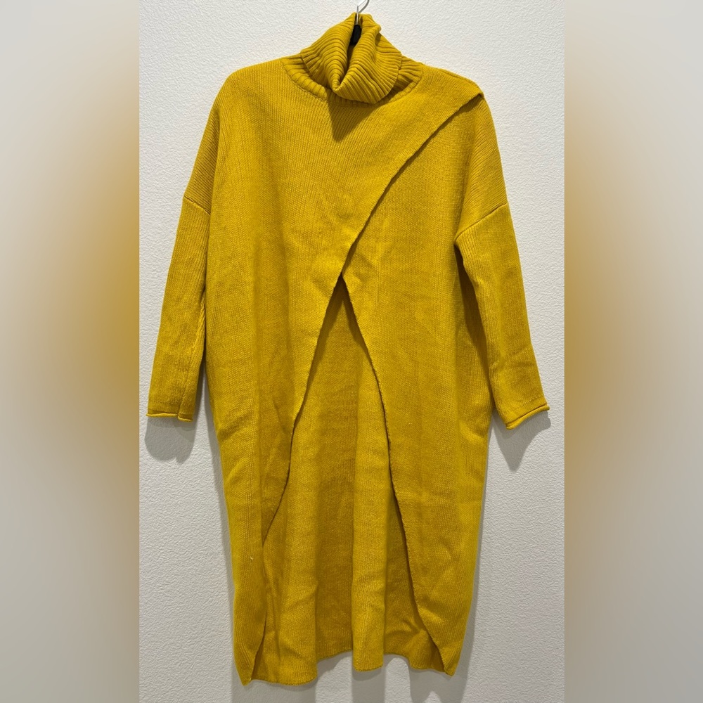 Turtle neck Long Sleeve Open Cocoon Sweater